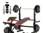 Brand New Bench Dumbbell Weight Barbell Set Loaded Home Gym