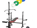 Brand New Bench Full Set Barbell Dumbbell Weight Plate