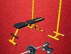 Brand New Bench Squat Rack Dumbbell Weight Plate Set Loaded
