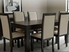 Brand New Dinning Table with 6 Cushion Chairs -Li 26