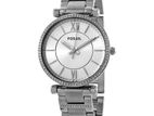 Brand New - Fossil Carlie Quartz Silver Dial Ladies Watch