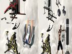 Brand New Home Gym Punching Bag Spin Bike Chin up Bench
