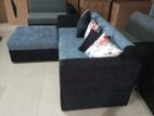 Brand New L Sofa Two Tone Lobby Chair Set - 6064