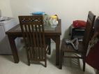 Teak 4 Seater Dining Table with Chairs