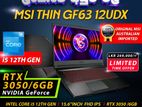 Brand New MSI GF63 (RTX 3050 6GB Dedicated) Core i5 12th Gen Laps