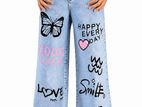 Brand New Printed Denim Jeans