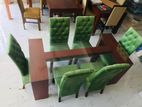 Brand New Quality Dinning Table with 6 Cushion Chairs- Li 60