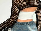 Stylish Fishnet Shrug – Size L