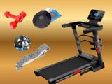 Brand New Treadmill with vibration Belt and Twister / Dumbbells- A25