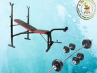 Brand New Weight Bench with full set / Dumbbell - A28
