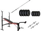 Brand New Weight Bench with Full set /Weight -J2