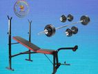 Brand New Weight Bench With full set /weight set/ Dumbbell set- A3