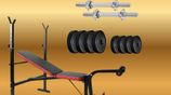 Brand New Weight Bench with Full set/Weight set /Dumbbells -A10