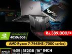 Brandnew Asus TUF A16 Ryzen 7 16GB DDR5 RTX 4050/8GB VGA Gaming Laptop