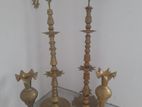 Brass Oil Lamp Set