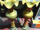 Brass two flower vass
