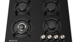 Bravuz 4 Burner Black Glass Top Cooker