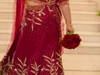 Bridal Lehenga (Red Velvet)