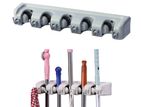 Broom Sticks & Mop Holder - Wall mount organizer