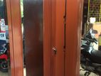 Brown 2 D Steel Cupboard with Mirror