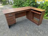 Brown L Shape Office Table 66”X48”