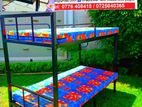 bunk bed තට්ටු දෙකේ යකඩ ඇදන් with warranty .