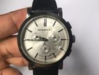 Burberry Leather Strap Men's Dress Watch