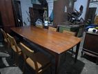 Burma Teak Dining Table with Chairs