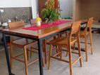 Burma Teak Wood Dining Table with 6 Chairs