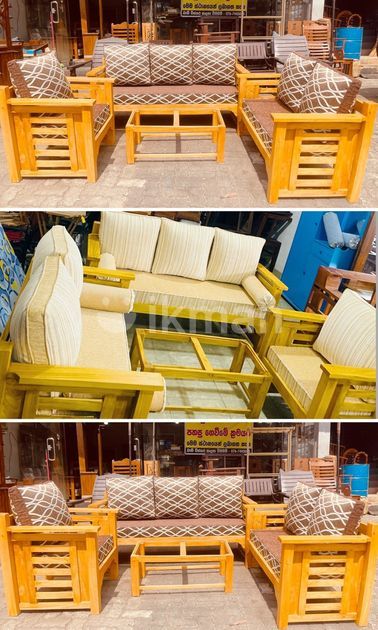 Burutha Heavy Legs Modern Box Sofa with Glass Stool for Sale | Kaduwela ...