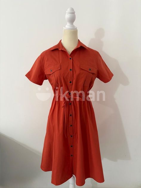 Button-Down Shirt Dress with Waist Tie for Sale in Piliyandala | ikman
