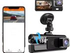 camera wifi car dash 12mp HD Front + inside reverse recording 3in1 new