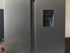 Candy Side-by-Side Refrigerator with Water Dispenser —
