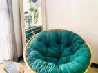 Cane Rattan Papasan Chair with Soft Cushion