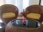 Cane Sofa Set