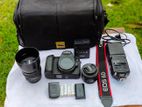 Canon 6d camara+ 85 mm lens +50mm lens+flash