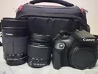 Canon EOS 2000D camera with 2 lenses (18-55mm,55-250mm)