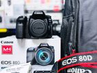 Canon EOS 80D 24.3Mp Camera Body Full Set Box Low Shutter 2K