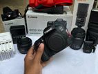 Canon EOS 80D with 50mm prime lens and 18-55mm