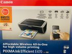 Canon Pixma Ink Efficient E470 (A4) 3 IN 1 WIFI Printer