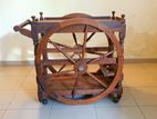 Cart Wheel Wooden Trolley