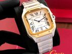 Cartier Santos De Japanese Pure Two Tone Automatic Mens Watch