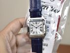 Cartier Santos Dumont Blue White Dial Premium Mens Watch