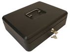 Cash Box 10 Inch With 2 Keys ( Black )