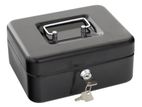 Cash Box 10 Inch With Keys ( Black )