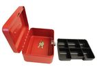 Cash Box 6 Inch Red Color With Keys