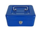 Cash Box 8 Inch With 2 Keys ( Blue Colour )