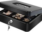 Cash Box 8 Inch With Keys ( Black )