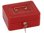 Cash Box 8" Inch With Keys ( RED )