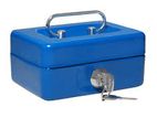 Cash Box - Large Metal with Lock 2 Keys 6 Inch